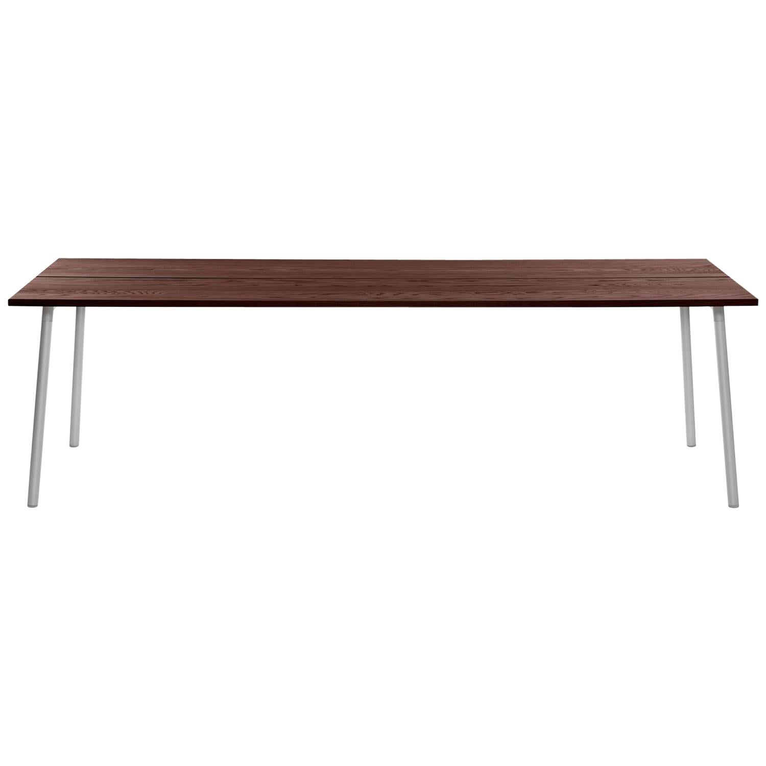 Emeco Run Extra Large Table in Aluminum and Walnut by Sam Hecht + Kim Colin For Sale