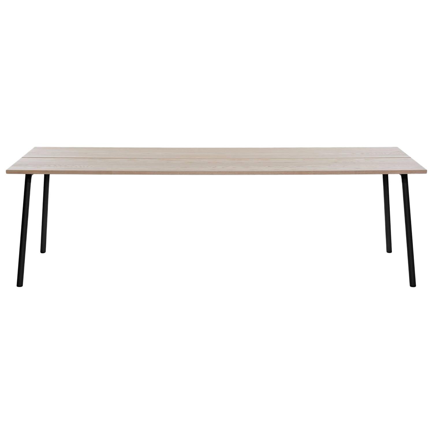 Emeco Run Extra Large Table in Black Powder-Coat and Ash, Sam Hecht & Kim Colin For Sale