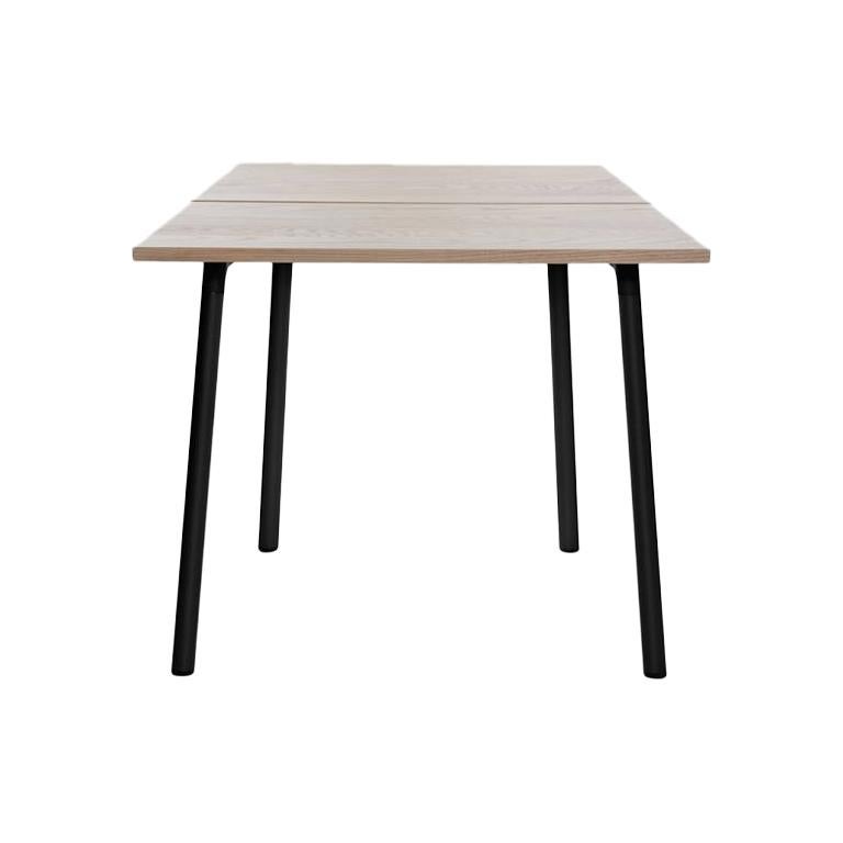Emeco Run Small Table in Black Powder-Coat & Ash by Sam Hecht and Kim Colin