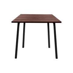 Emeco Run Small Table in Black Powder-Coat and Walnut by Sam Hecht & Kim Colin