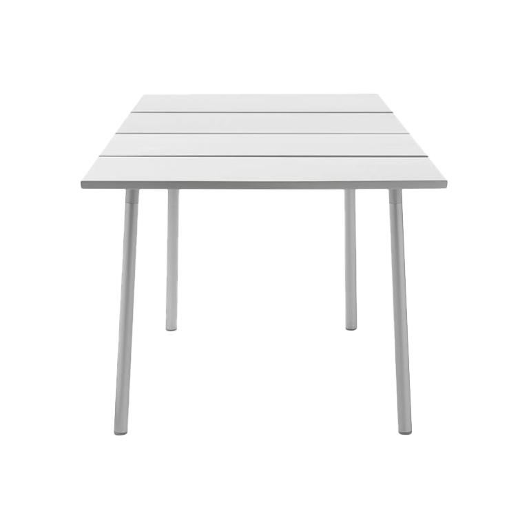 Emeco Run Small Table in Clear Anodized Aluminum by Sam Hecht & Kim Colin