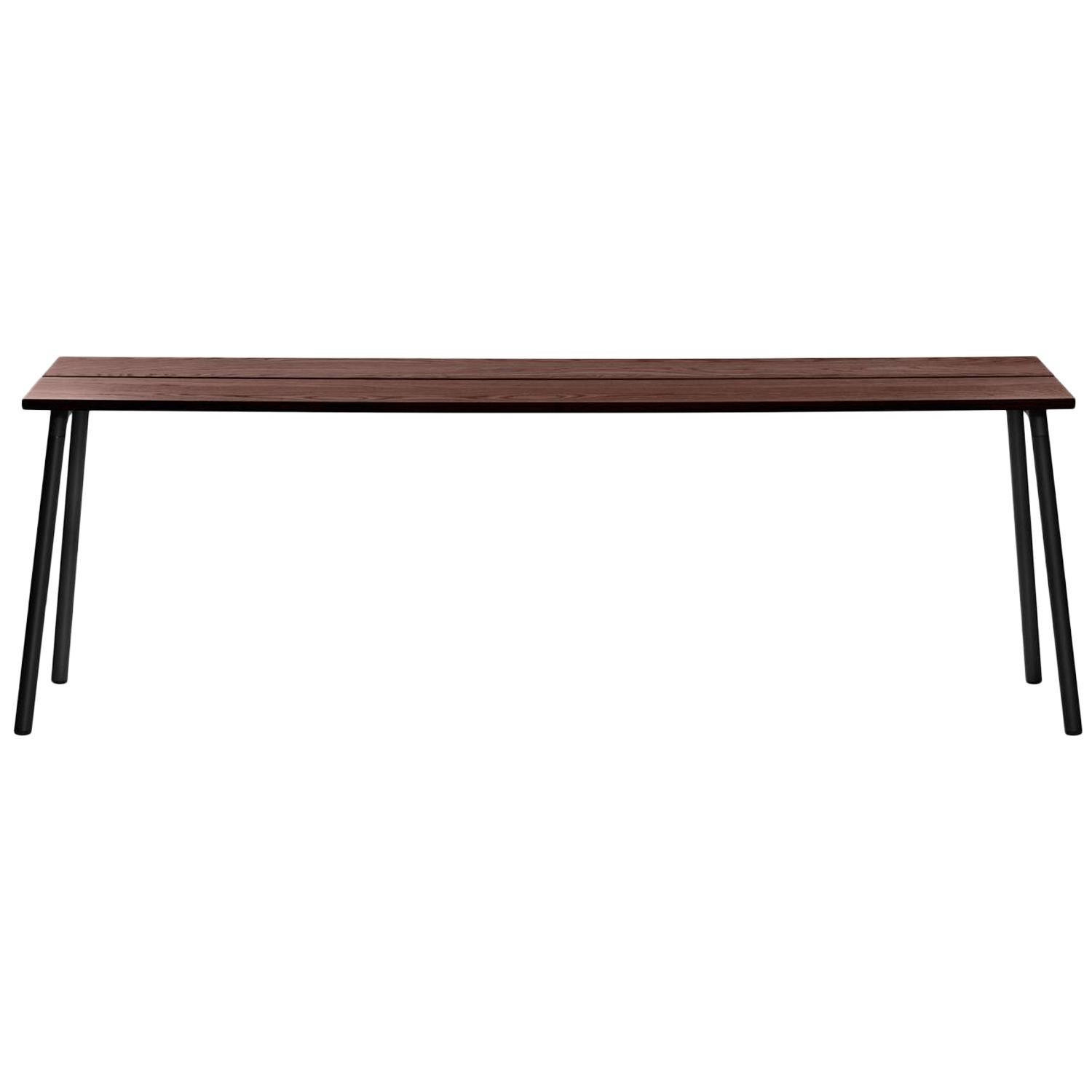 Emeco Run Large Side Table in Dark Powder-Coat & Walnut by Sam Hecht + Kim Colin For Sale