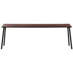 Emeco Run Large Side Table in Dark Powder-Coat & Walnut by Sam Hecht + Kim Colin