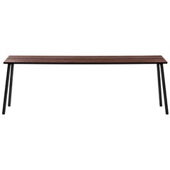 Emeco Run Large Side Table in Dark Powder-Coat & Walnut by Sam Hecht + Kim Colin