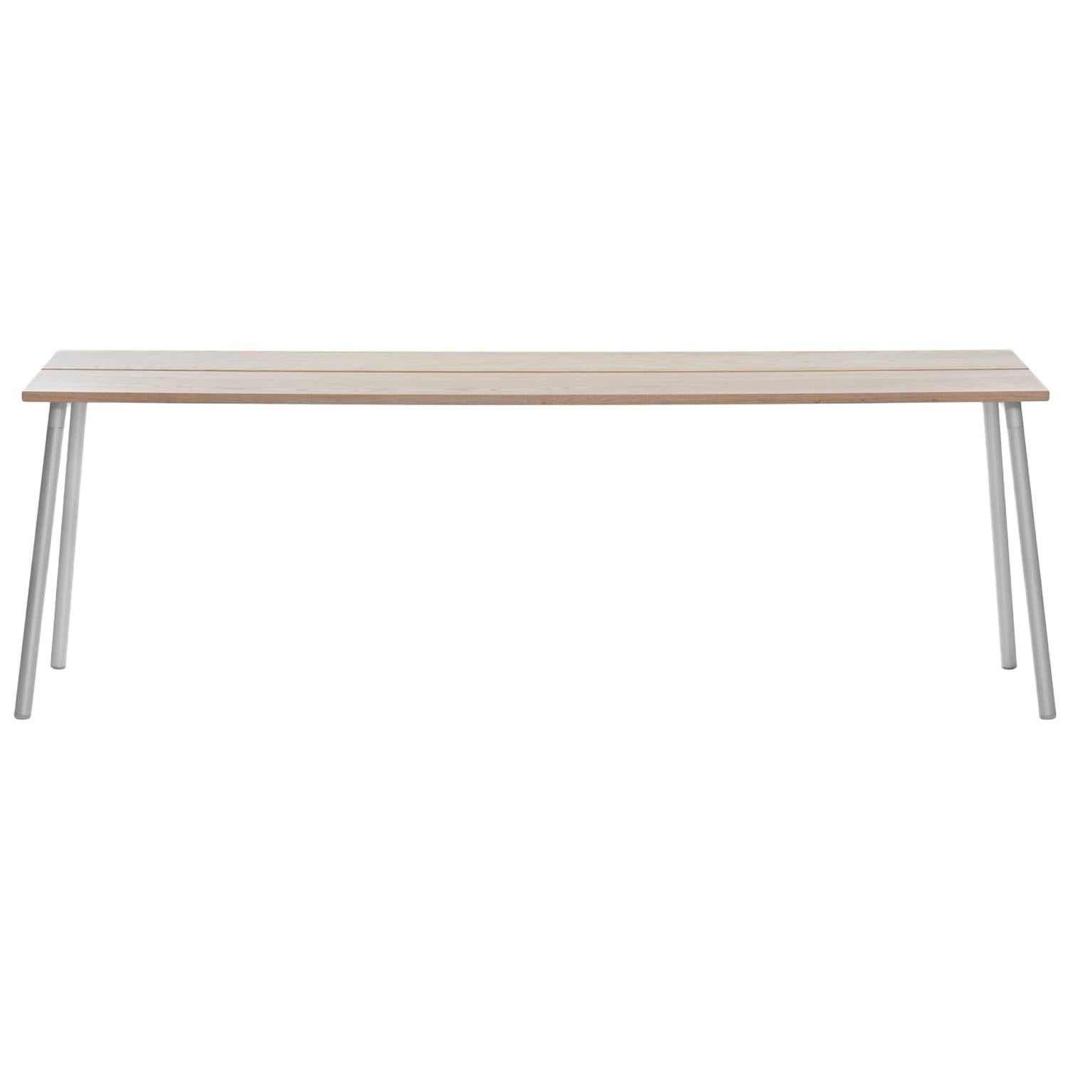 Emeco Run Large Side Table in Aluminum and Ash by Sam Hecht & Kim Colin For Sale