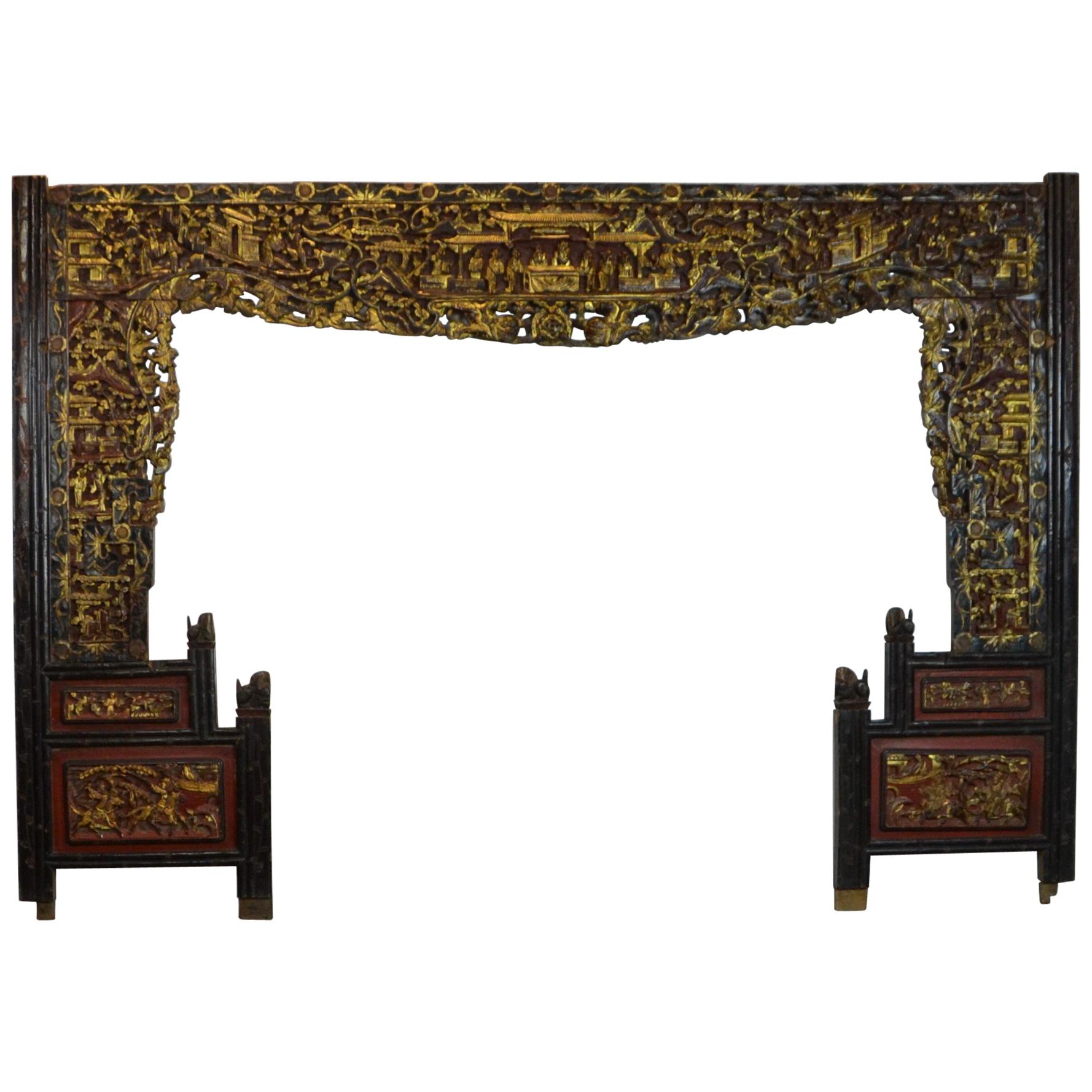 Asian Wood Panel