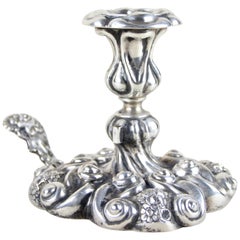 Silver Biedermeier Candleholder, Austria, 1840