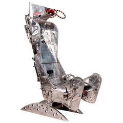 Vintage Stylish Polished Ejection Seat by Martin Baker, circa 1960