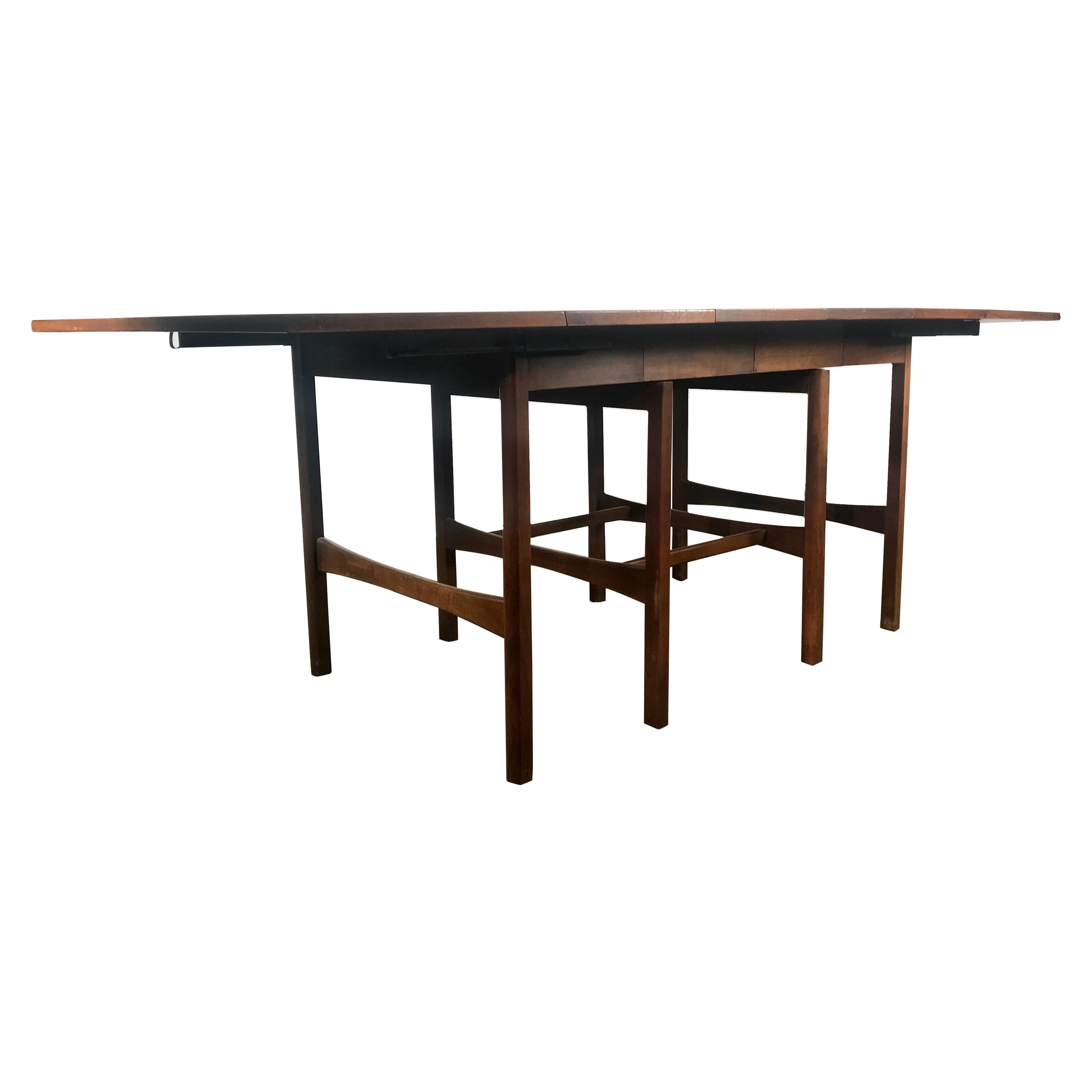 Modernist Walnut Dining Table, Merton Gershun for American of Martinsville