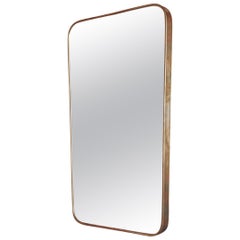 Italian 1950s Brass Wall Mirror