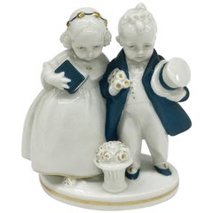 Porcelain figurine by Katzhütte for Hertwig & Co, 1920-1930