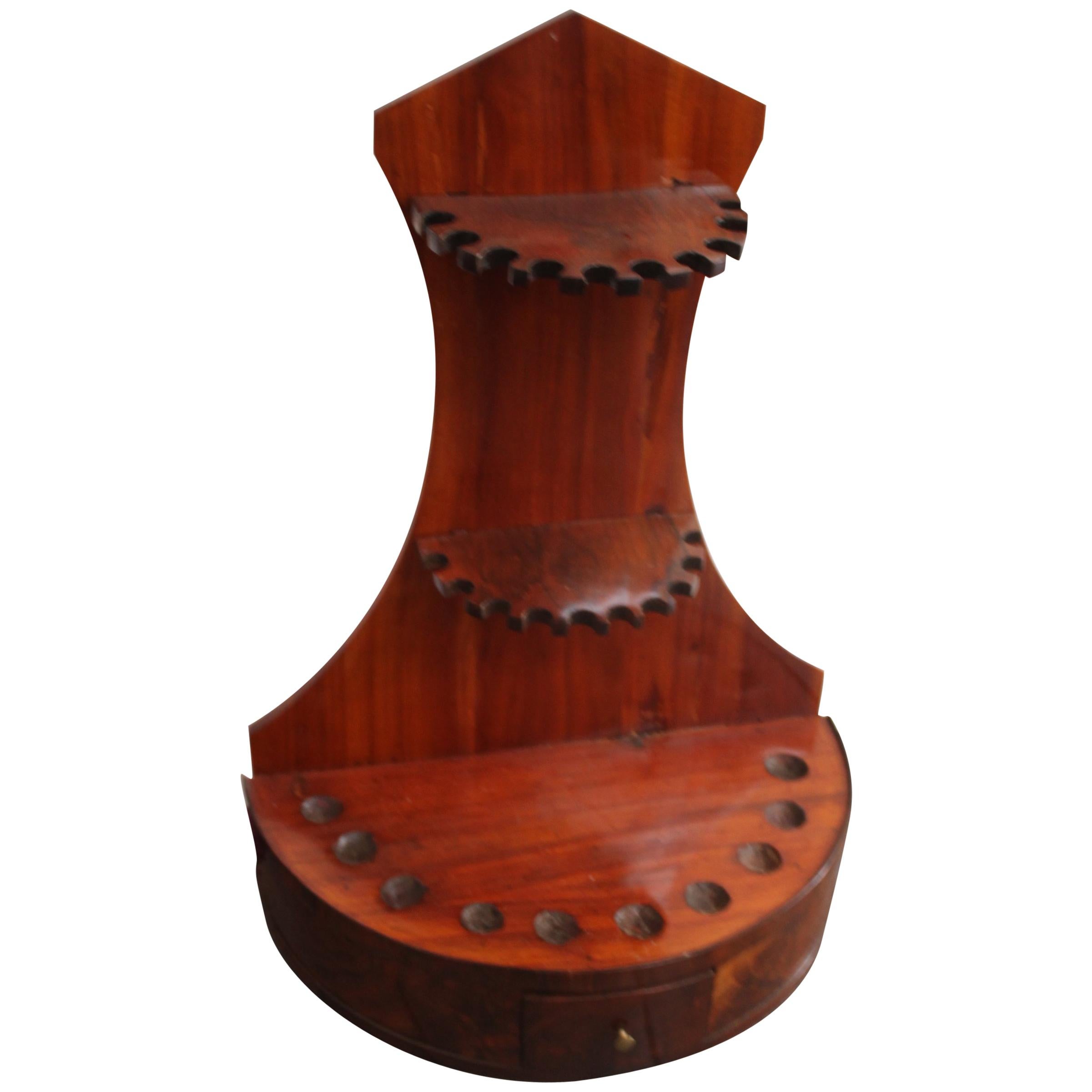 Antique Walnut and Cherry Pipe Stand For Sale