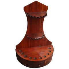 Antique Walnut and Cherry Pipe Stand