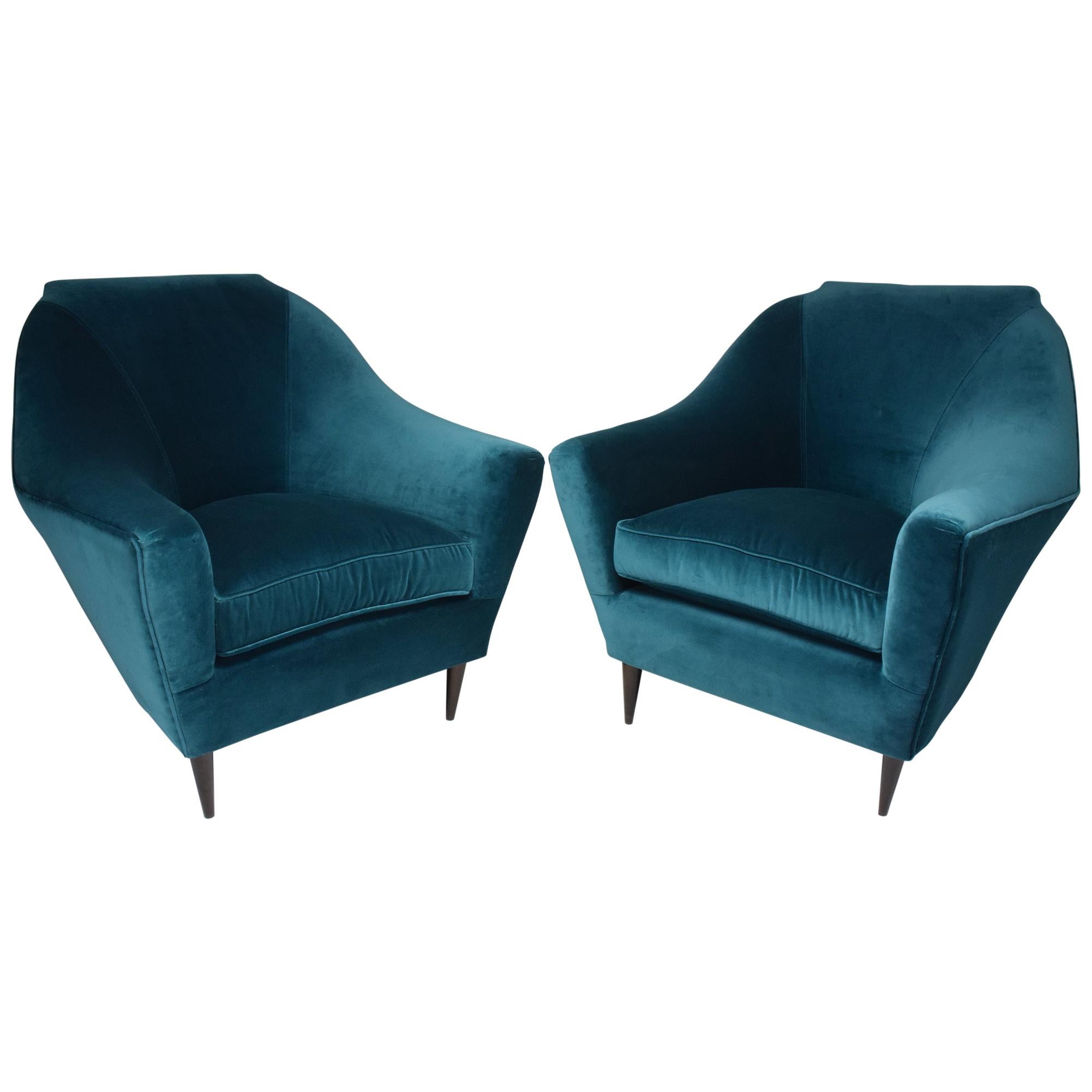 Pair of Italian 20th Century Armchairs by Ico Parisi, 1950s