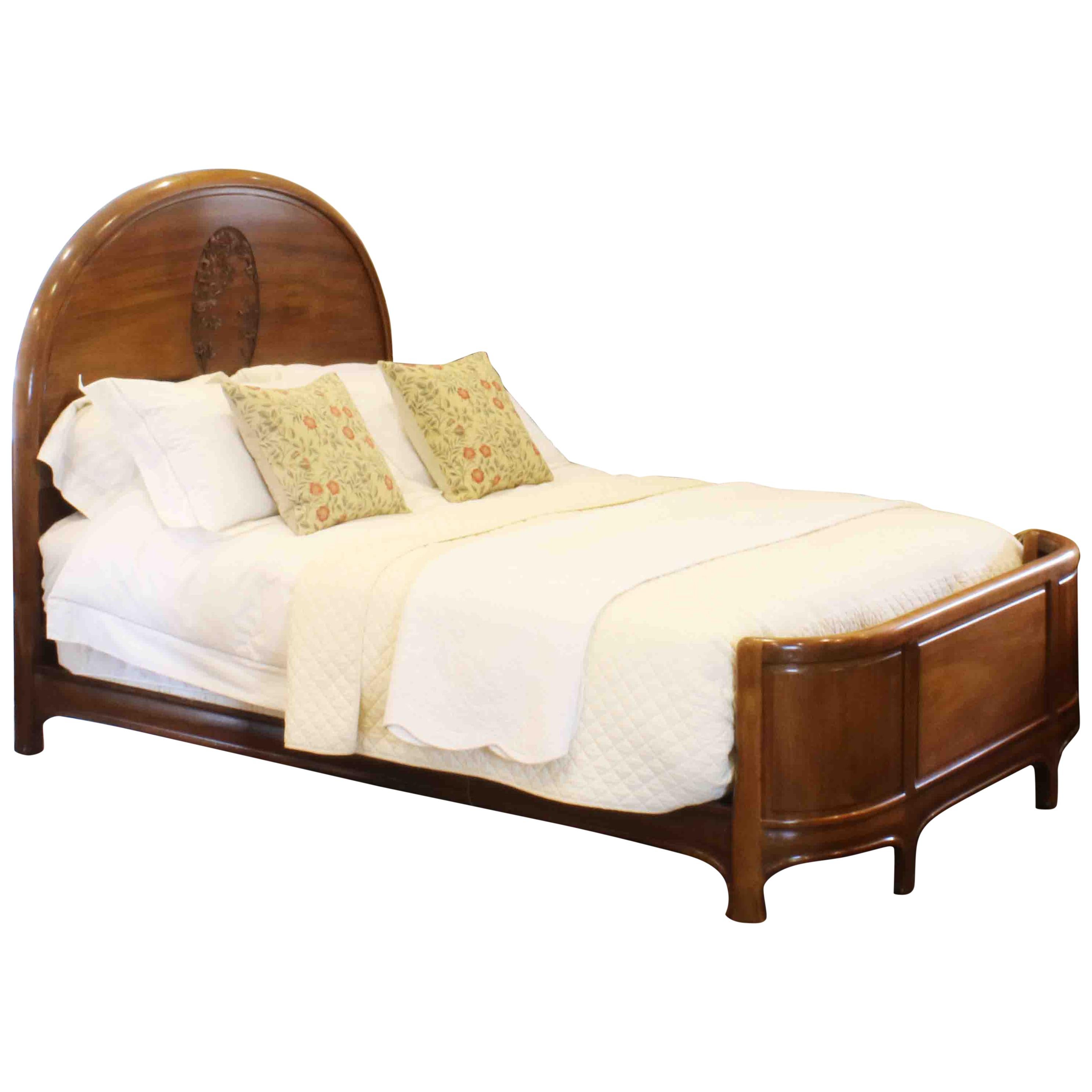 Wooden Bed with Oval Cameo, WK112