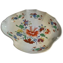 Antique Italy Richard Ginori Mid-18th Century Porcelain Hand Painted Tulip Decor Bowl