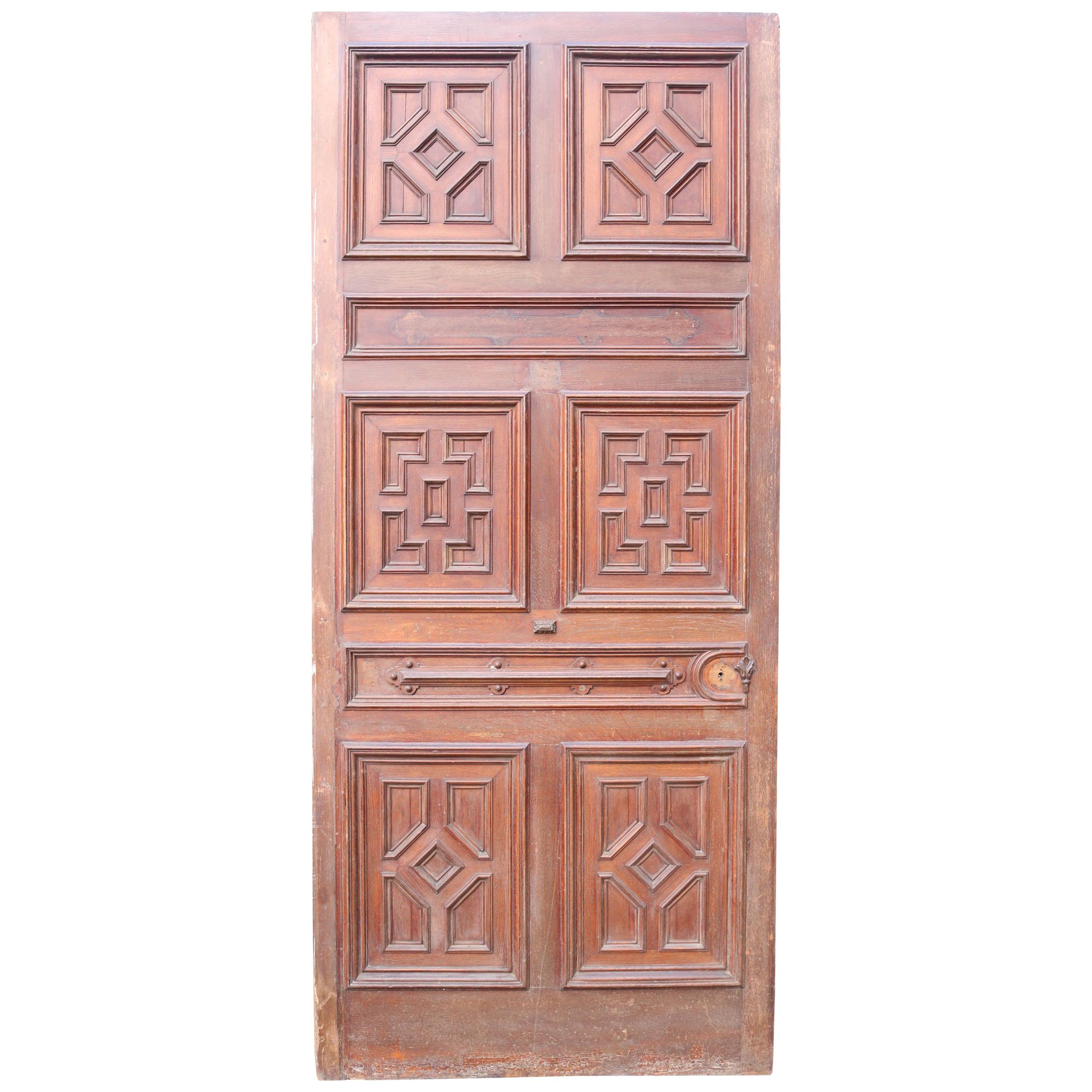 Antique Oak Geometric Door