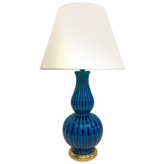 Large Blue Porcelain Table Lamp