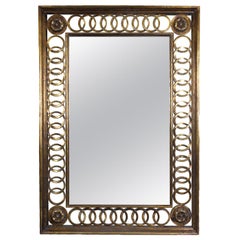 La-Barge Scroll Wood Gold Leaf Wall Mirror