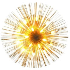 Vintage Grand "Nest" Light Sculpture Flush Chandelier, Mid-Century Modern