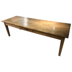 19th Century Pale Antique Oak French Farmhouse Table
