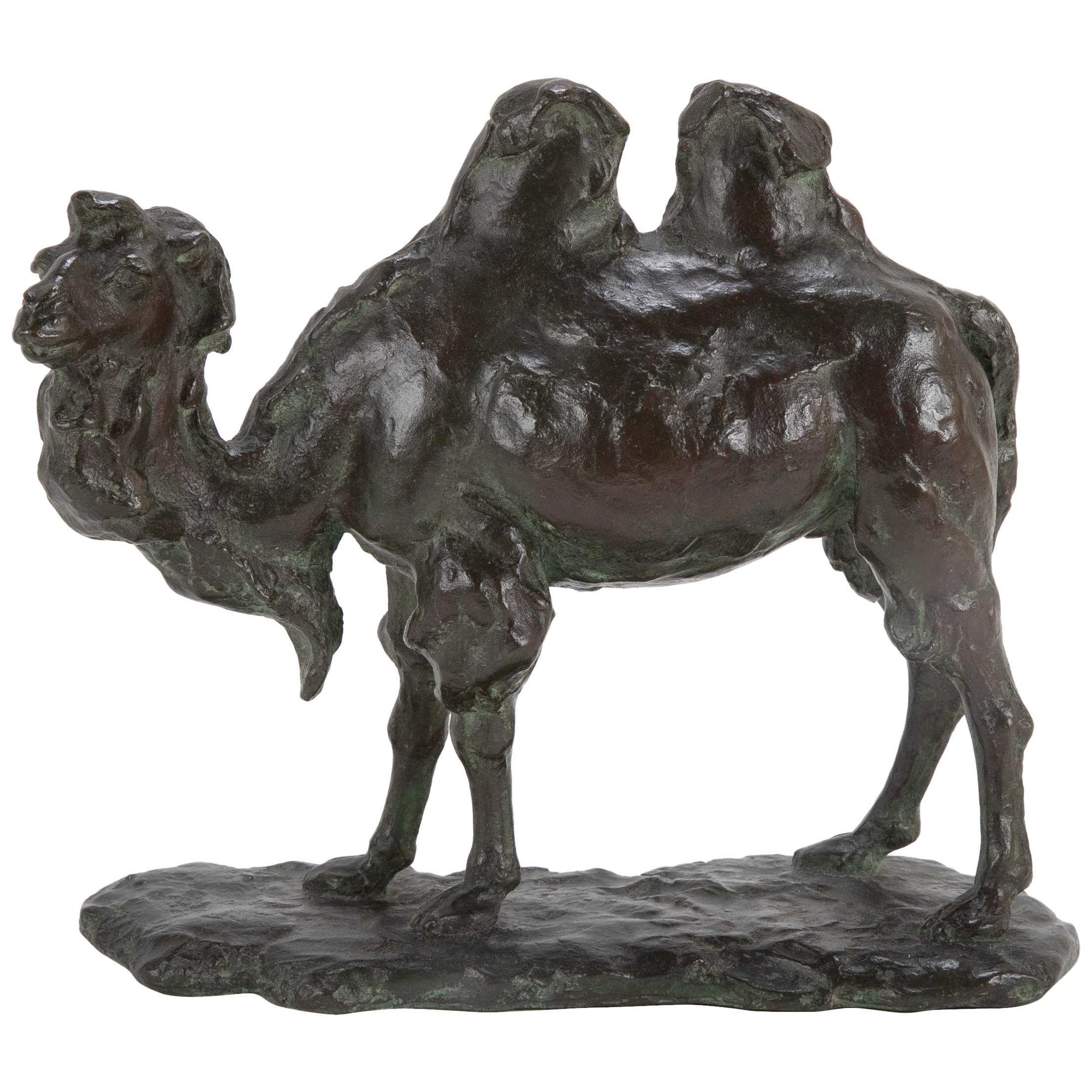 Bronze japonais d'un chameau de Bactrian 