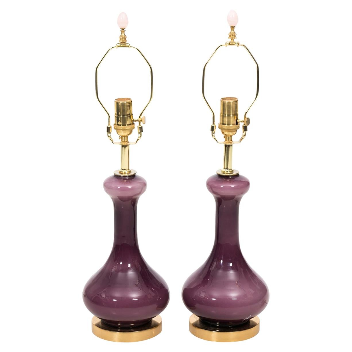 Pair of Midcentury Murano Glass Lamps