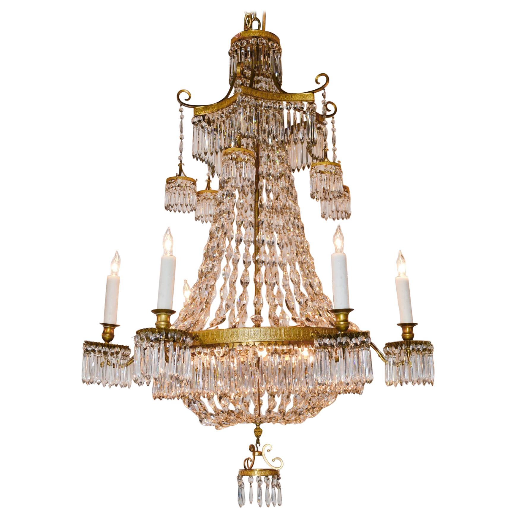 19th Century French Pagoda Inspired Chandelier