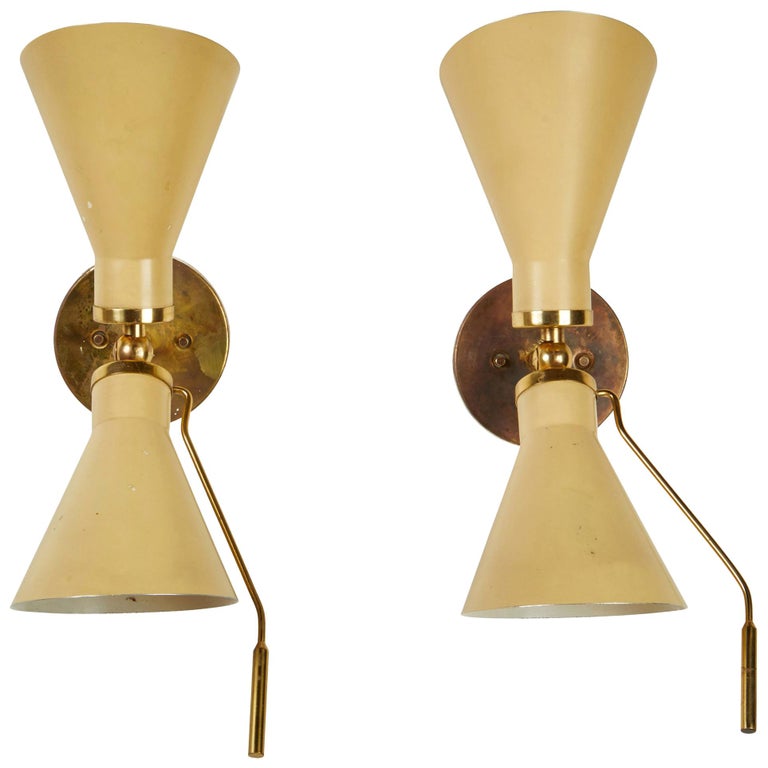 Pair of Model 131 Articulating Sconces by Gino Sarfatti at 1stDibs