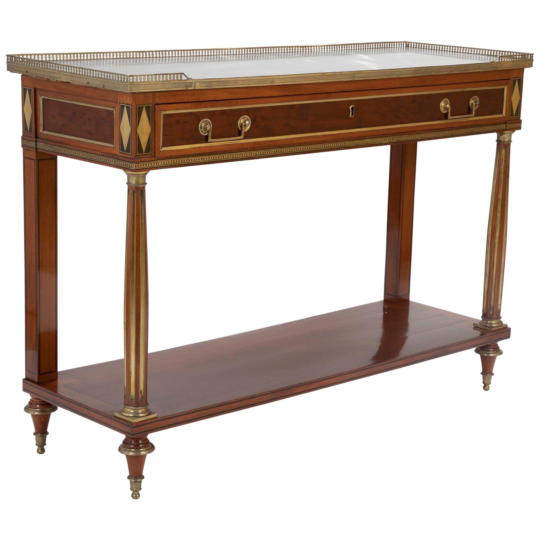 French Louis XVI Style Desserte Table   For Sale