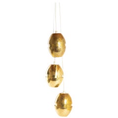 Hans-Agne Jakobsson Brass Pendant Set of Three Drops