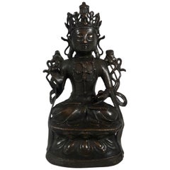 Chinese Bronze Guanyin, circa 1600, Ming Dynasty