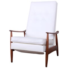 Chaise longue inclinable Milo Baughman pour James Inc. nouvellement refinie