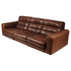 1970s De Sede Reclining Sofa in Buffalo Hide Leather