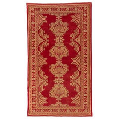 Red Oushak Rug, circa 1920s