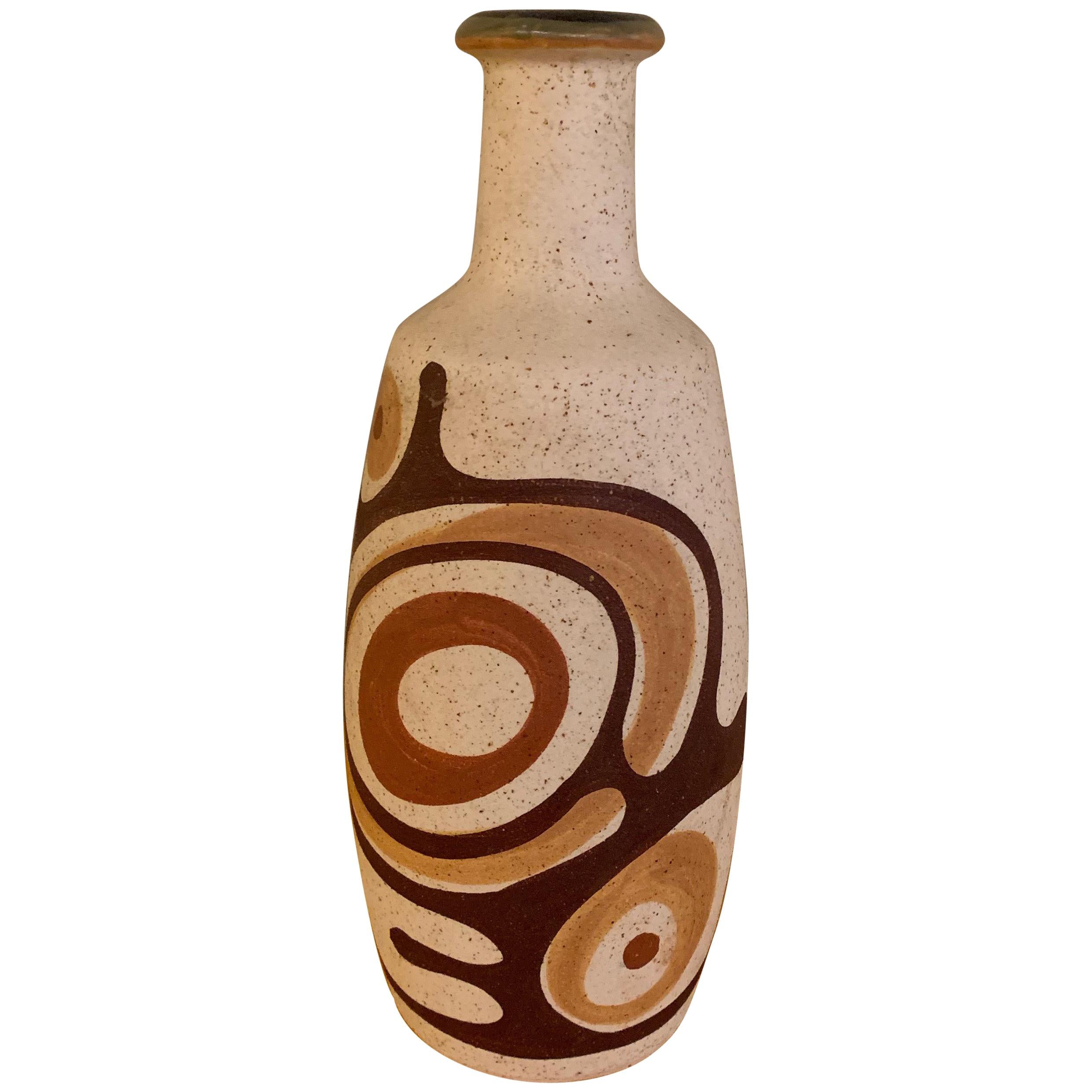 Tall Art Pottery Vase by Lapid, Israel