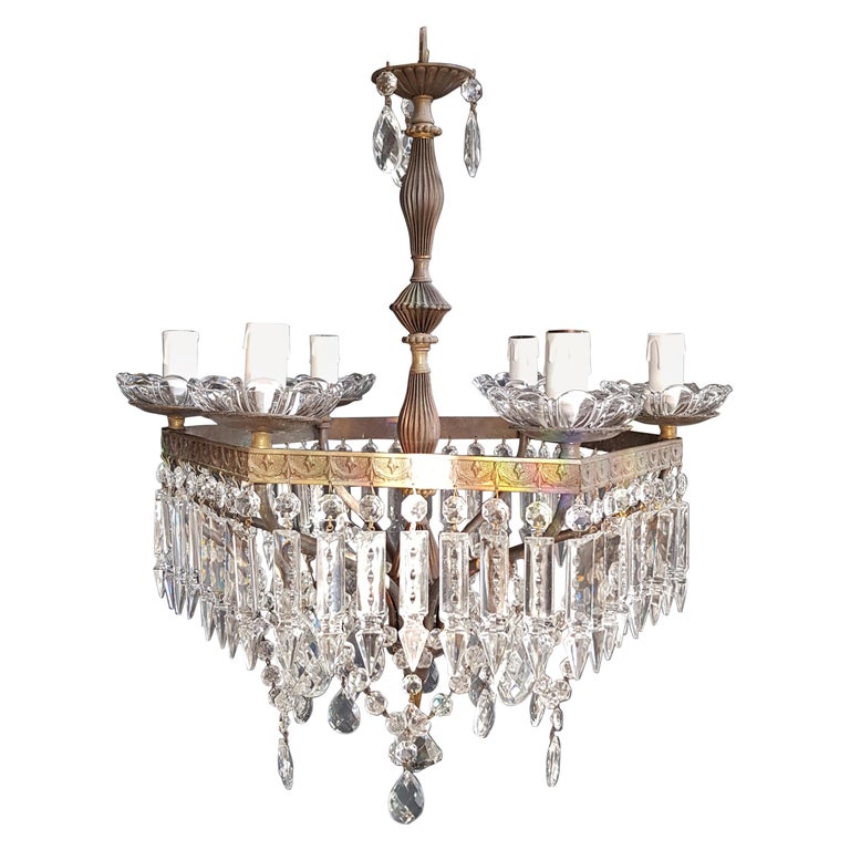Fine Crystal Chandelier Antique Ceiling Lamp Lustre Pendant
