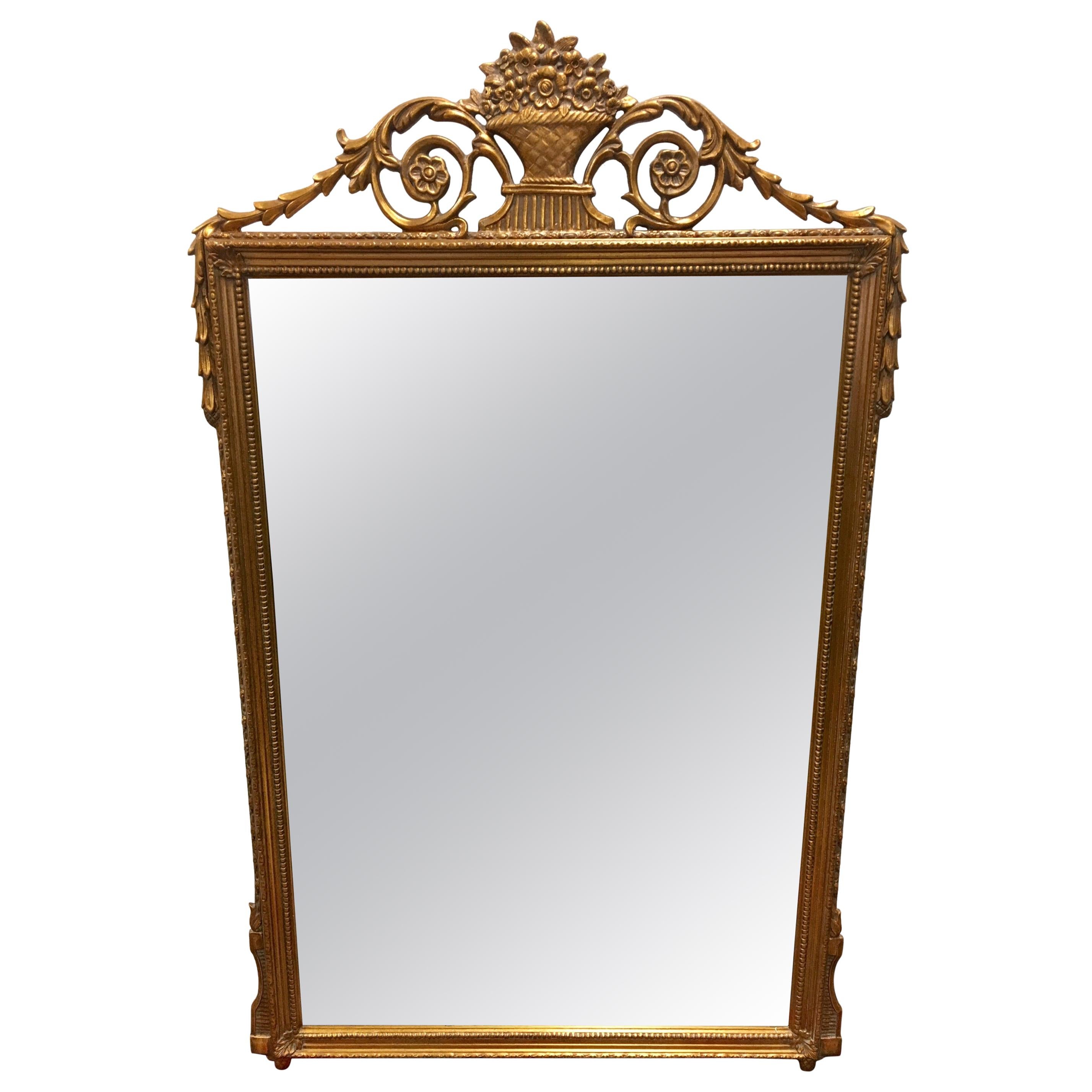 Giltwood Carved Beveled Mirror by Creative Wall Mirror & Art