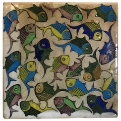 Vintage keramische persische Fliese