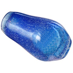 Blue Galaxy Art Glass Vase by Bertil Vallien for Kosta, Sweden
