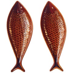 Keramikgeschirr „Fish“ von Stig Lindberg für Gustavsberg, 1960er Jahre, Schweden