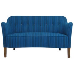 Ludvig Pontoppidan Danish Settee in New Wool Fabric