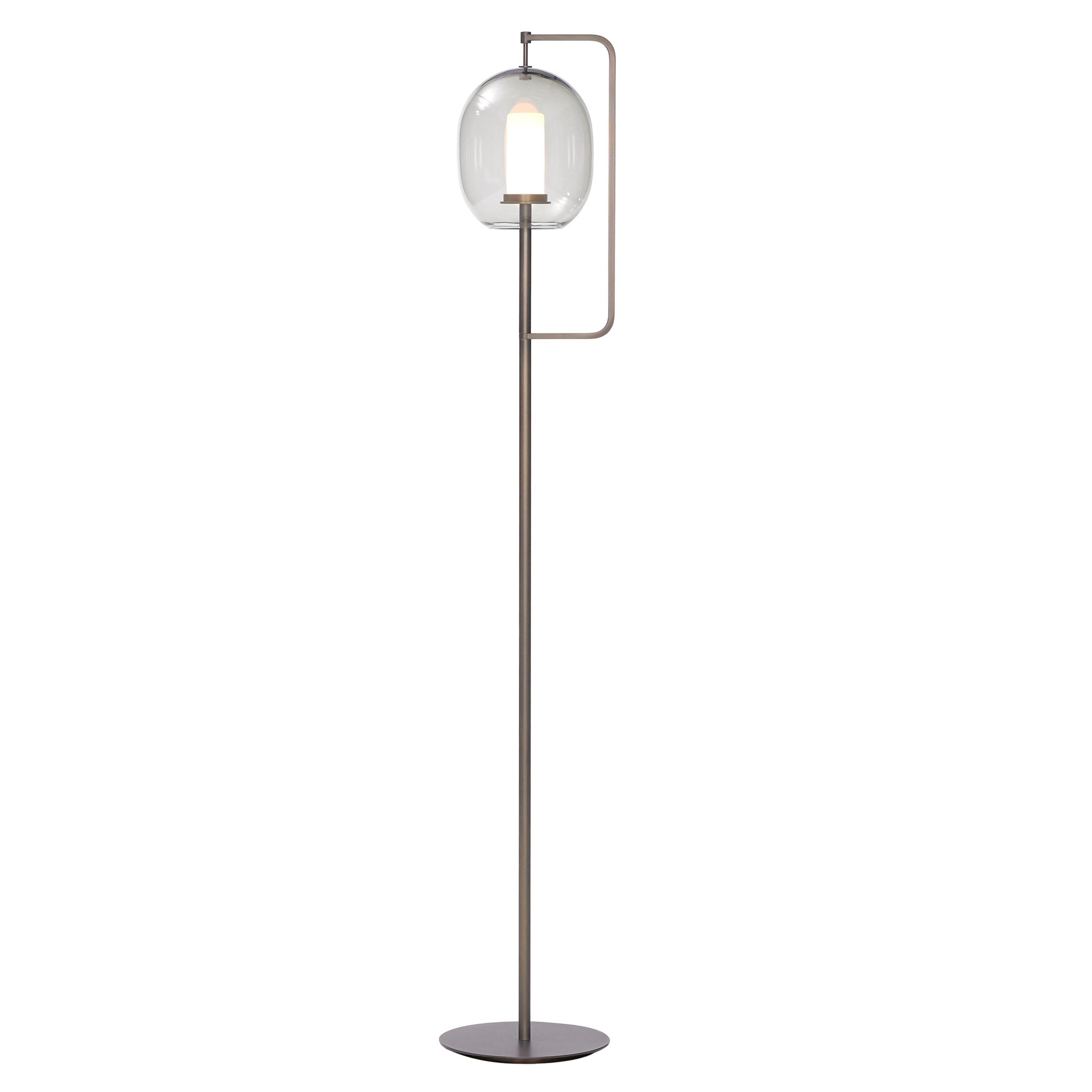 ClassiCon Lantern Light Medium Floor Lamp in Burnished Brass by Neri&Hu