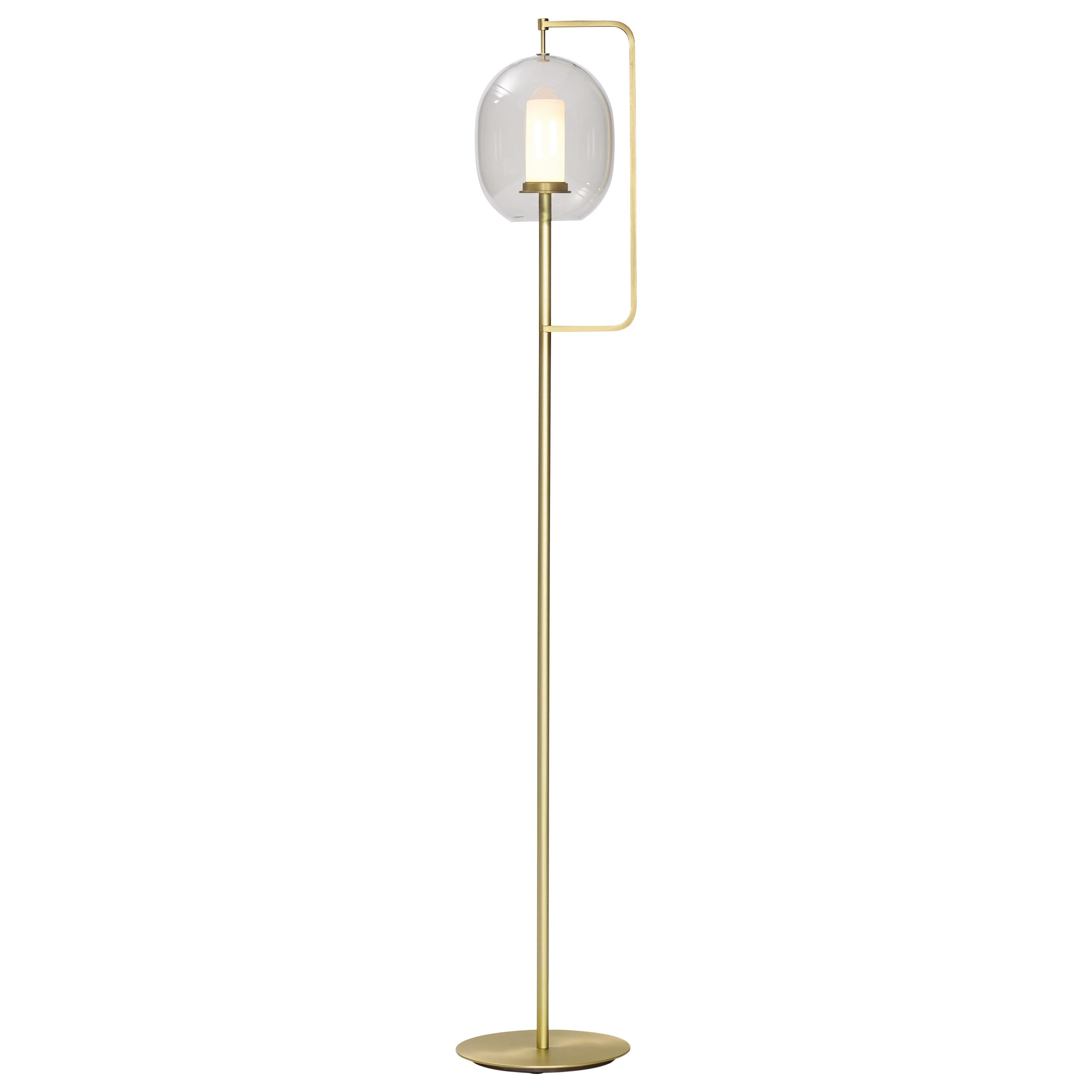 ClassiCon Lantern Light Medium Floor Lamp in Brass by Neri&Hu