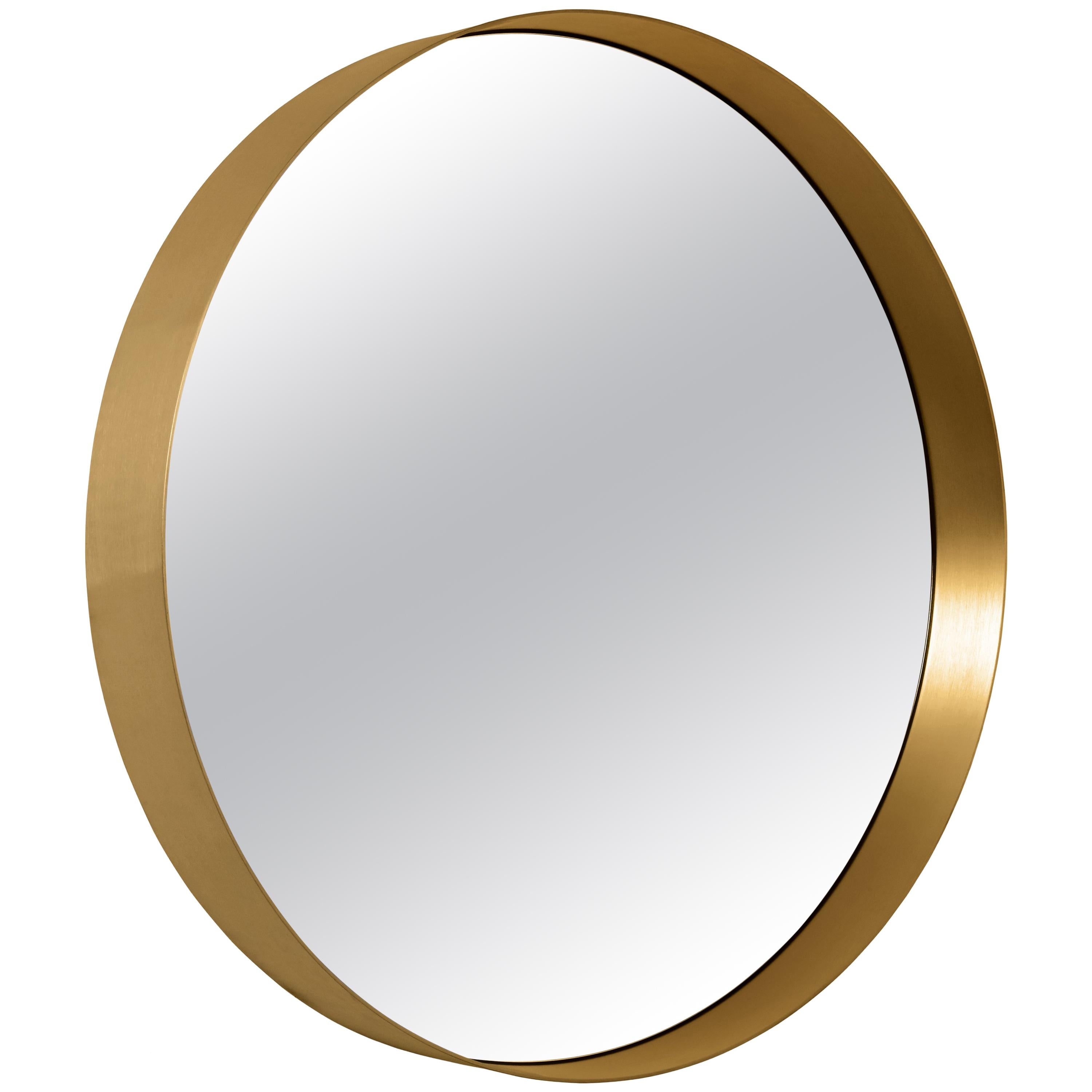 ClassiCon Cypris Round Mirror in Brass by Nina Mair