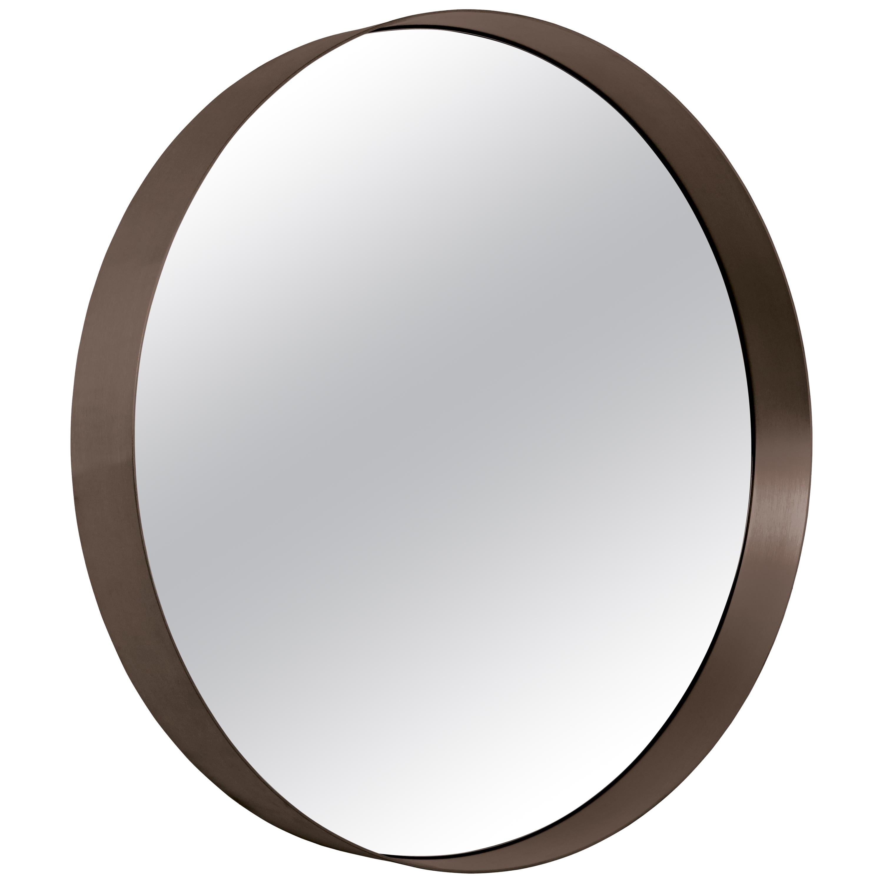 ClassiCon Cypris Round Mirror in Burnished Brass by Nina Mair