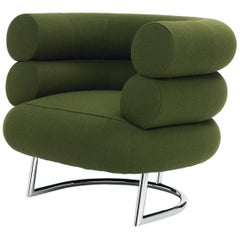 ClassiCon Bibendum Armchair in Fabric with Steel Base by Eileen Gray