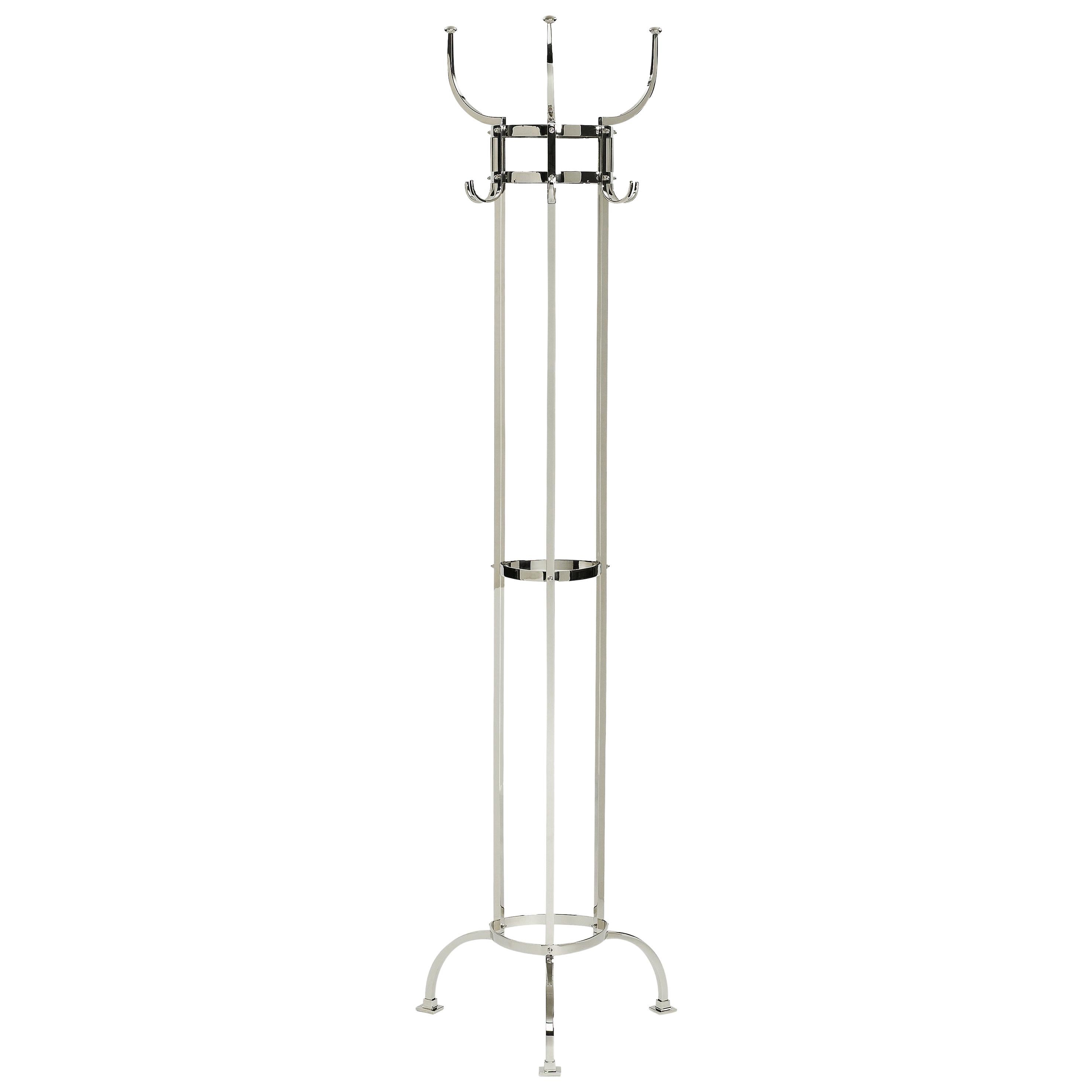 ClassiCon Nymphenburg Coat Stand in Nickel-Plated Brass by Otto Blümel For Sale