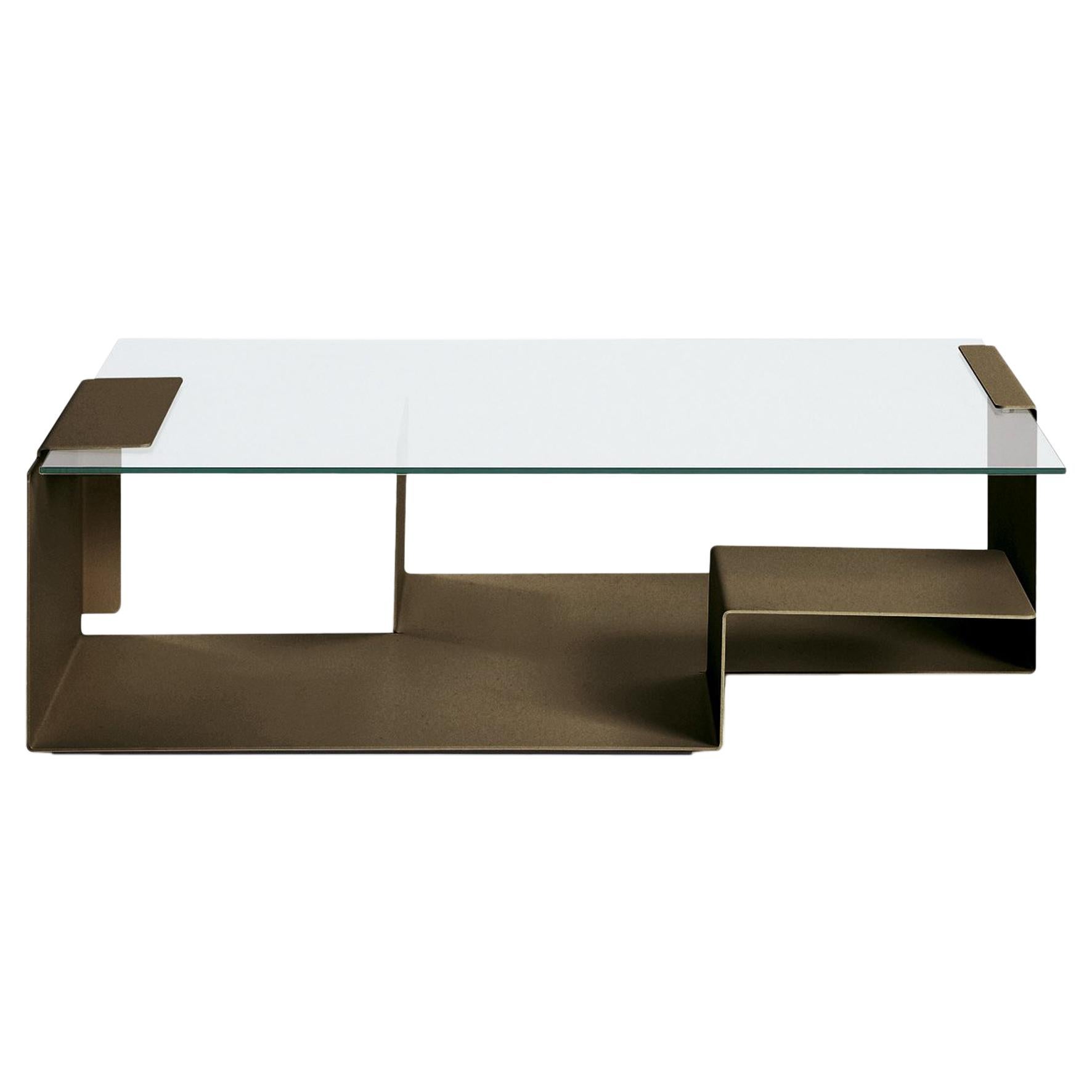 Table ClassiCon Diana D-Side Table en bronze marron par Konstantin Grcic