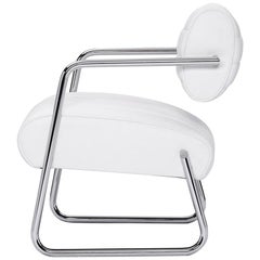 ClassiCon Bonaparte Chair in White Leather by Eileen Gray